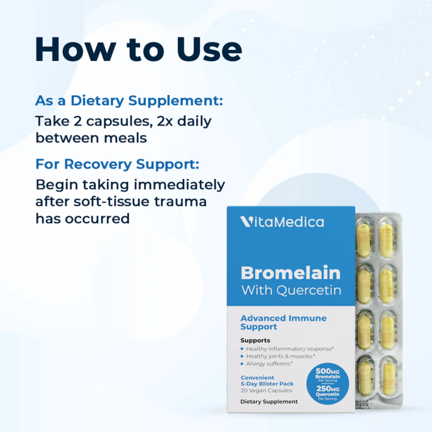 VitaMedica Bromelain with Quercetin Blister Pack