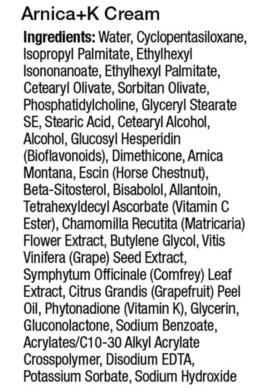 VitaMedica Arnica + K Cream 0.5oz