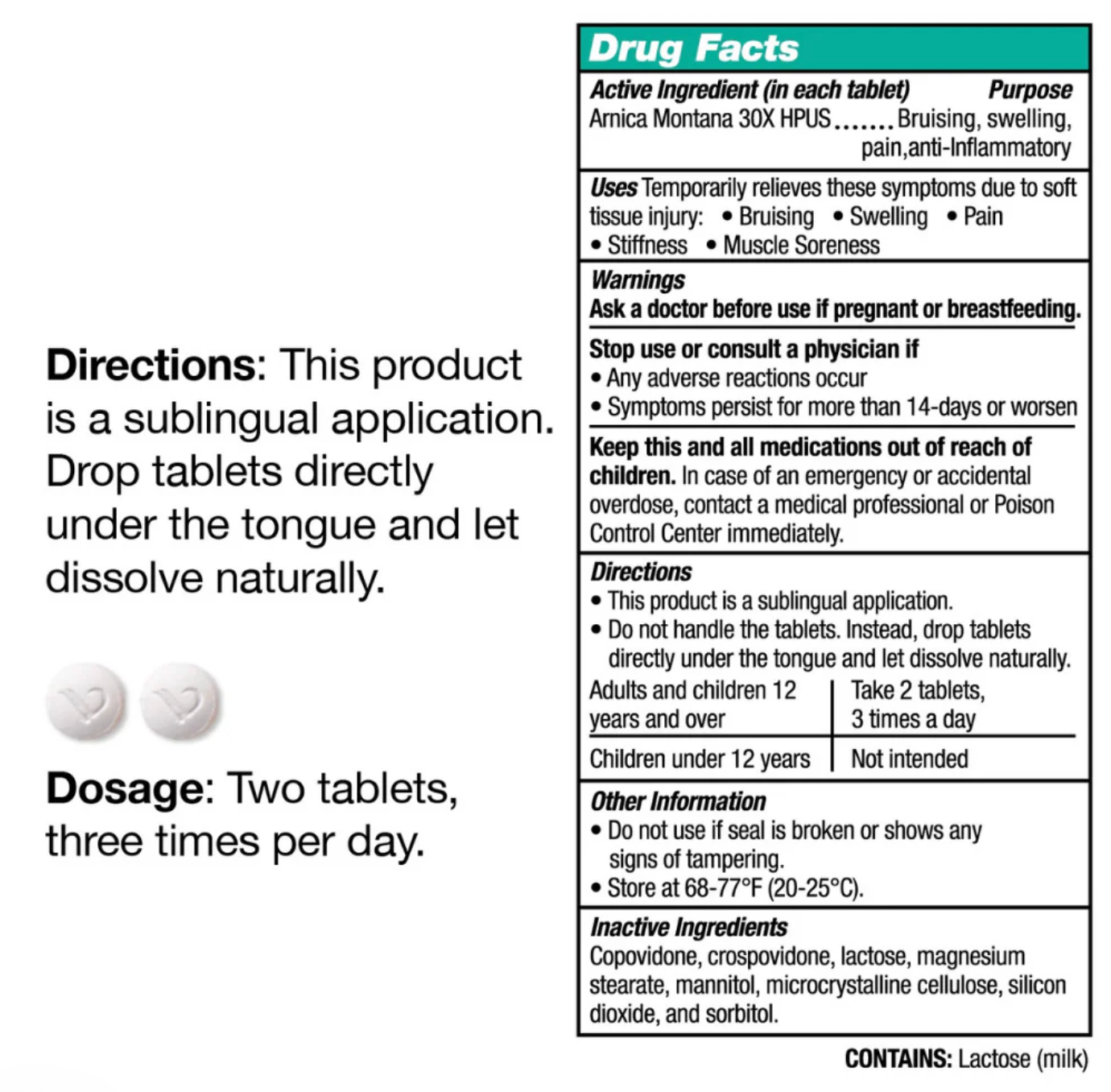 VitaMedica Arnica Montana 30X HPUS Rapid Dissolve Tablets Blister Pack